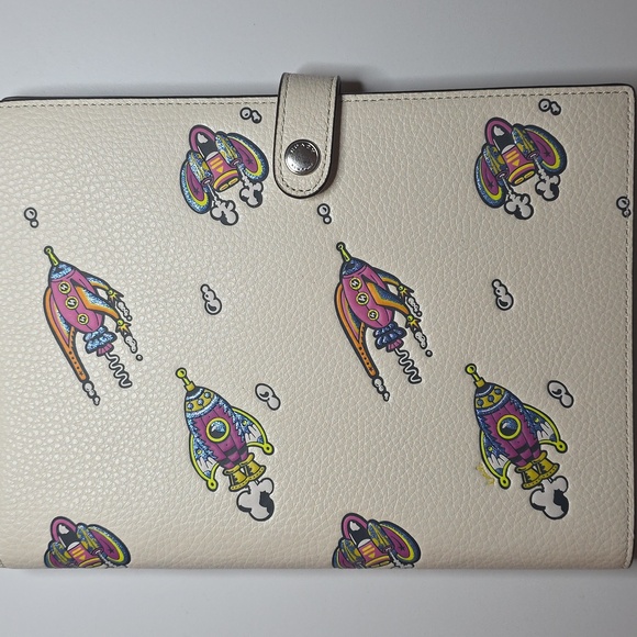 Coach Colorful Rocket Print Notebook Cover - pebbled leather - Picture 4 of 16